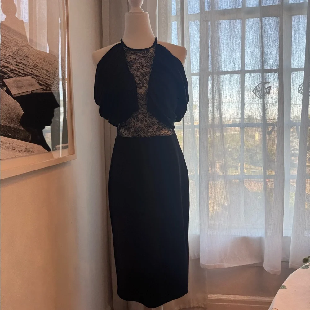 Fabulous Cushnie Et Ochs Black Silk Dress With Lace - Picture 2 of 6